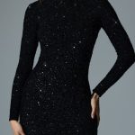 Embellished Open-Back Gown in Black - Image 4