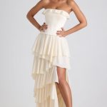 Tiered Corset Gown in Ivory