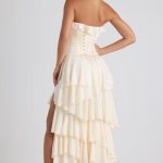 Tiered Corset Gown in Ivory - Image 2