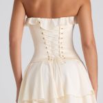 Tiered Corset Gown in Ivory - Image 5