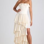 Tiered Corset Gown in Ivory - Image 6