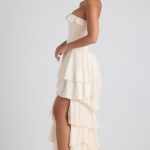 Tiered Corset Gown in Ivory - Image 7