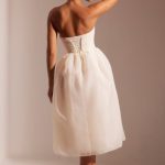 Embellished Corset Tulle Skirt Midi Dress in Ivory - Image 2