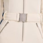 Fleece-Lined Belted Ski Suit in Ice White - Image 4