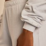 Brushed Jersey Hooded Cropped Shrug in Fog Grey - Image 7