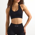 FlexiRib Racerback Sports Bra in Black - Image 5