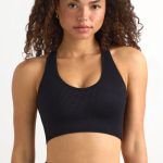 FlexiRib Racerback Sports Bra in Black - Image 7