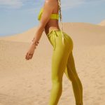 Tall Embellished Mesh Trousers in Lime - Image 3
