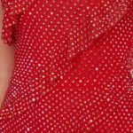 Embellished Strapless Ruffle Maxi Dress in Fire Red - Image 5