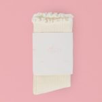 Ruffle-Trim Crew Socks in Ivory - Image 4