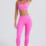 Super Sculpt Seamless Leggings in Sugar Pink - Image 5