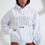 Oversized Hooded Sweatshirt in Heather Grey