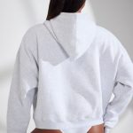 Oversized Hooded Sweatshirt in Heather Grey - Image 2