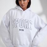 Oversized Hooded Sweatshirt in Heather Grey - Image 5