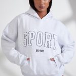 Oversized Hooded Sweatshirt in Heather Grey - Image 7
