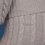 Cable-Knit Flared Trousers in Grey Marl - Image 4