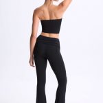 Tall Twist-Front Flared Trousers in Black - Image 2