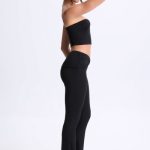 Tall Twist-Front Flared Trousers in Black - Image 3