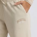 Low-Rise Wide-Leg Joggers in Bone - Image 4