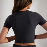 Cap Sleeve Baby Tee in Washed Black - Image 2