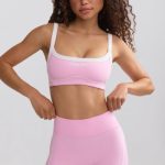 Soft Active Contrast-Trim Mini Shorts in Baby Pink - Image 4