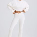 Petite Flared Trousers in White - Image 8