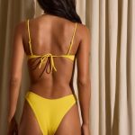 Scoop-Neck Bikini Top in Golden Yellow - Image 2