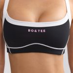Soft Active Contrast-Trim Sports Bra in Black - Image 4