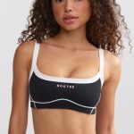 Soft Active Contrast-Trim Sports Bra in Black - Image 6