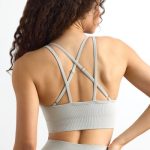 Define Luxe Strappy Sports Bra in Fog - Image 2