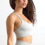 Define Luxe Strappy Sports Bra in Fog - Image 3