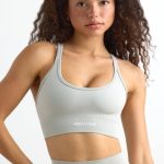 Define Luxe Strappy Sports Bra in Fog - Image 4