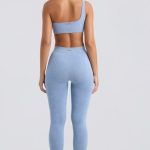 Seamless Rib Leggings in Washed Blue - Image 2
