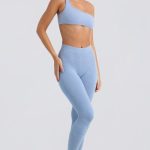 Seamless Rib Leggings in Washed Blue - Image 5