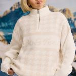 Oversized Half-Zip Chunky-Knit Jumper in Ice White - Image 5