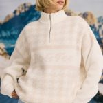 Oversized Half-Zip Chunky-Knit Jumper in Ice White - Image 6