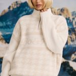 Oversized Half-Zip Chunky-Knit Jumper in Ice White - Image 8