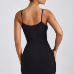 Ribbed Modal Mini Dress in Black - Image 2