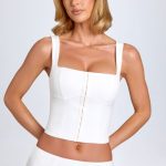 Hook-And-Eye Corset Top in White - Image 4