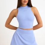 Soft Active Mini Skort in Lavender Blue - Image 6