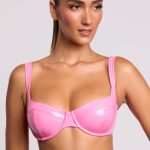 Vinyl Underwired Bralette in Pink - Image 5