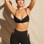 Embellished Mesh Bralet in Black - Image 5