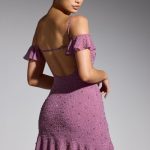 Embellished Cold Shoulder Mini Dress in Grape - Image 8
