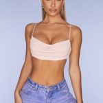 Embellished Strap Crop Top in Blush - Image 6